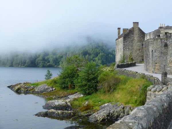 Κάστρο Στο Νησί Eilean Donan Σκωτία Ηνωμένο Βασίλειο — Φωτογραφία Αρχείου