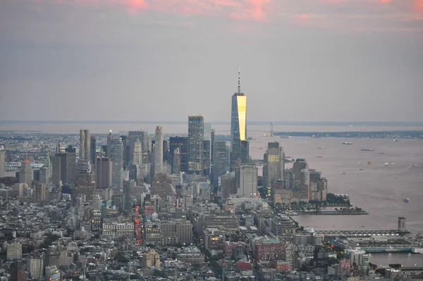Luchtfoto Van Stad New York — Stockfoto