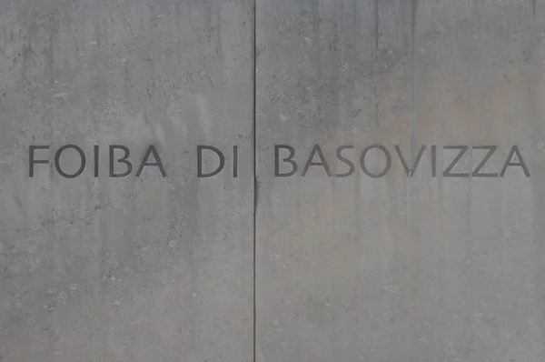Trieste Italy Circa March 2023 Foiba Basovizza Memorial — Stock Photo, Image