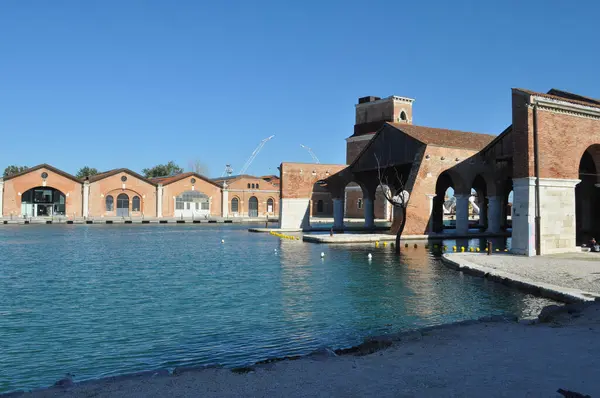Venedik Talya Venedik Cephanesi Anlamına Gelen Arsenale Veneziano — Stok fotoğraf