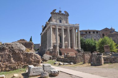 Kalıntıları Roma Forumu aka Foro Romano Roma, İtalya