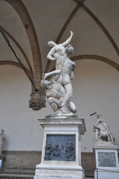 Bortförande Sabine Woman Staty Skulptören Giambologna 1583 Florens Italien — Stockfoto