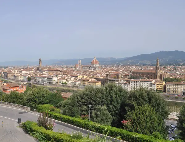 Floransa Şehrinin Havadan Görünüşü Talya — Stok fotoğraf