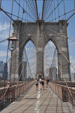 NEW YORK, ABD - 15 Temmuz 2022: Brooklin Köprüsü