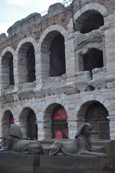 Верона Италия Августа 2021 Года Римский Амфитеатр Арена Верона — стоковое фото