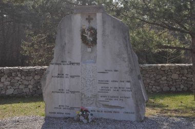 TRIESTE, İTALYA - 22 Mart 2023 Foiba di Basovthe Memorial