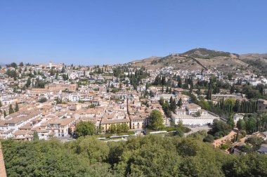 Granada şehrinin havadan görünüşü, İspanya