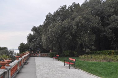 Trieste Miramare İtalya 'nın Trieste şehrinde bahçeler