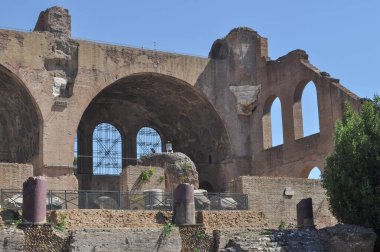 Kalıntıları Roma Forumu aka Foro Romano Roma, İtalya