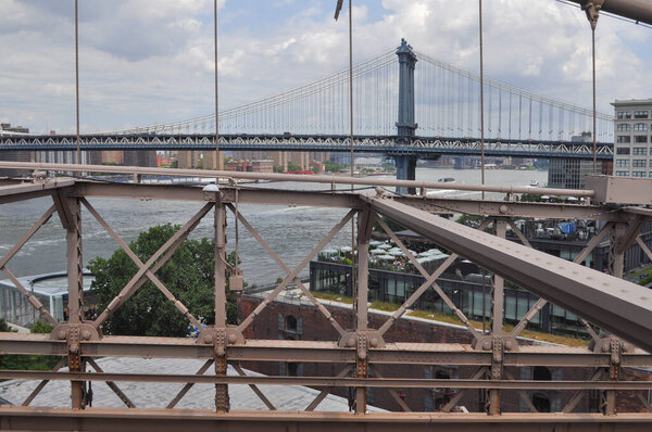 Manhattan bridge over the East River in New York, USA