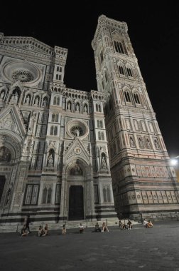 FLORENCE, İtalya - 09 AĞUSTOS 2021: Firenze Santa Maria Novella Kilisesi