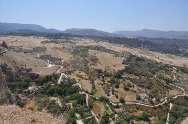 Endülüs, İspanya 'daki Hills manzara panoramik manzarası