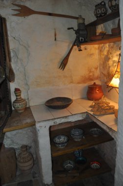 Granada, İspanya - 23 Ağustos 2023 Sacromonte Mağaraları