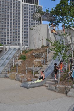 NEW YORK, ABD - 12 Temmuz 2022: Battery Park