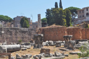 Kalıntıları Roma Forumu aka Foro Romano Roma, İtalya