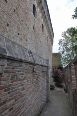 GRADARA, İtalya - 17 Nisan 2023 Castello di Gradara Şatosu