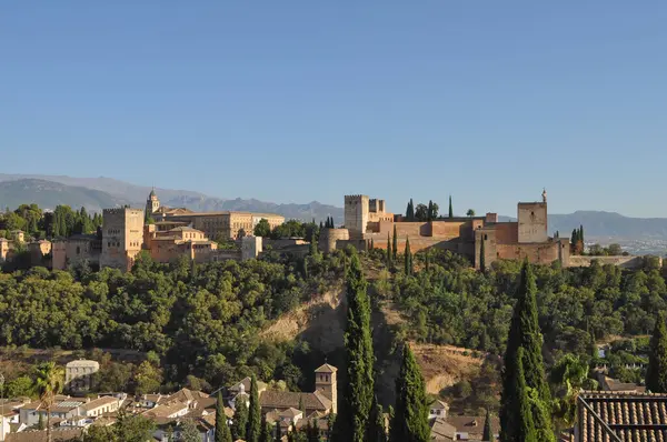 Alhambra Erőd Palota Granadában Spanyolországban Stock Kép