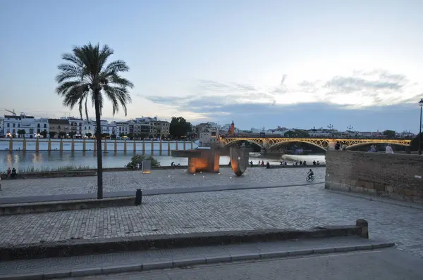 Sevilla Spain September 2023 Річка Гуадалквівір Ліцензійні Стокові Фото