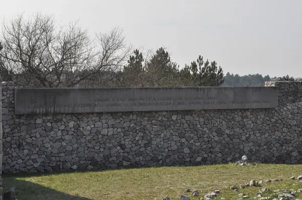 stock image TRIESTE, ITALY - MARCH 22, 2023: Foiba di Basovizza memorial