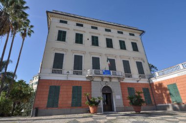 GENOA, İtalya - 01 Ekim 2023: Villa Durazzo Pallavicini Arkeoloji Müzesi