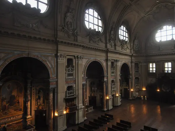 stock image TURIN, ITALY - JUNE 02, 2024: Chiesa di San Filippo Neri church interior