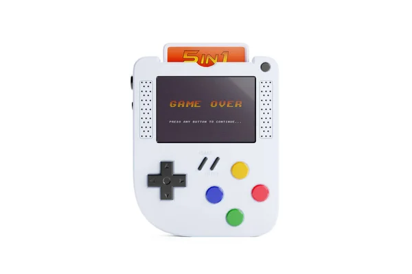 Streszczenie Arcade Old School Joypad Gamepad Lub Game Console Białym — Zdjęcie stockowe