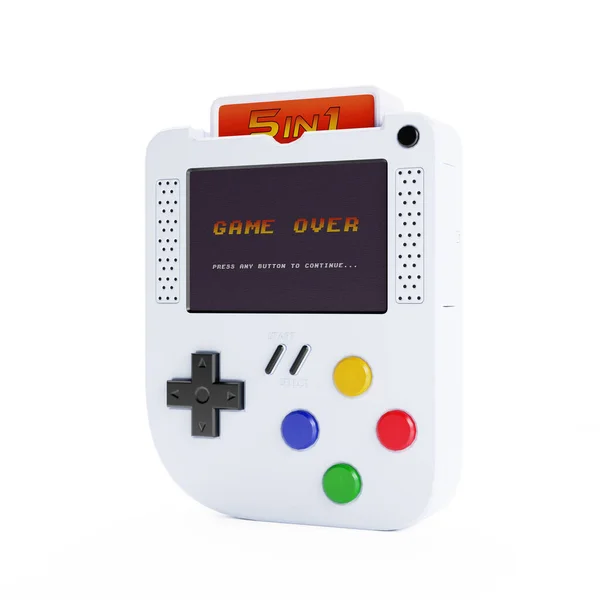 Streszczenie Arcade Old School Joypad Gamepad Lub Game Console Białym — Zdjęcie stockowe