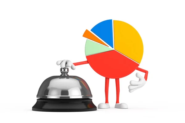 Info Graphics Business Pie Chart Character Person Hotel Service Bell — Stock Photo, Image