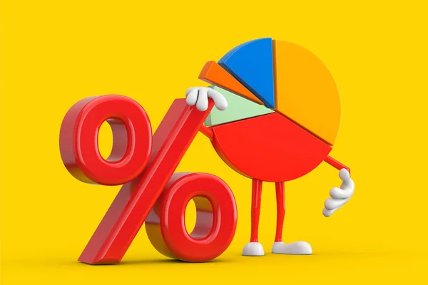 Info Graphics Business Pie Chart Character Person Red Retail Sale — Φωτογραφία Αρχείου