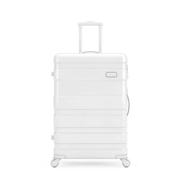 Utazás Nyaralás Koncepció Nagy Modern Luxus Műanyag Szürke Bőrönd Clay — Stock Fotó