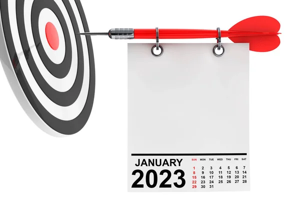 Ημερολόγιο Ιανουάριος 2023 Κενό Χαρτί Σημείωμα Ελεύθερο Χώρο Για Σχεδιασμό — Φωτογραφία Αρχείου