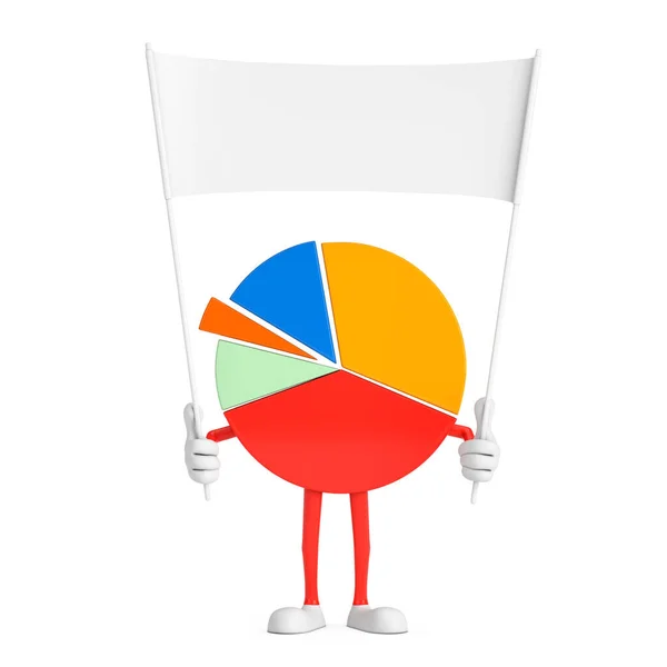 Info Graphics Business Pie Chart Character Person Empty White Blank — Stock Photo, Image