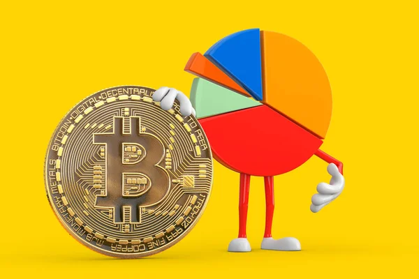 Sarı Zemin Üzerinde Dijital Şifreli Para Birimi Altın Bitcoin Parası — Stok fotoğraf