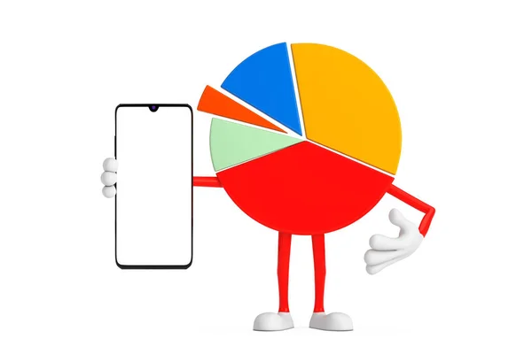 Info Graphics Business Pie Chart Character Person Modern Mobile Phone — Stock Photo, Image