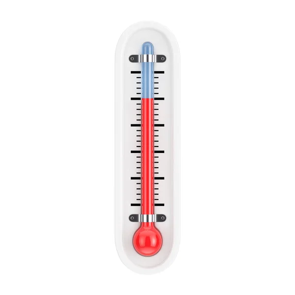 Наружный Термометр Белом Фоне Рендеринг — стоковое фото