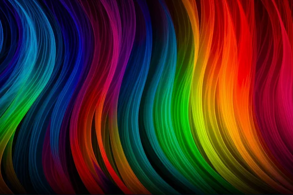 Hipster Abstract Multicolored Wavy Lines Futuristic Background Extreme Closeup Rendering — Stock Photo, Image