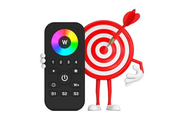 Archery Target Dart Center Cartoon Person Character Mascot Infrared Remote — Stock Photo, Image