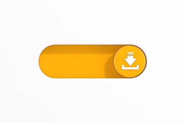 Deslizador Interruptor Palanca Amarillo Con Icono Descarga Sobre Fondo Blanco —  Fotos de Stock