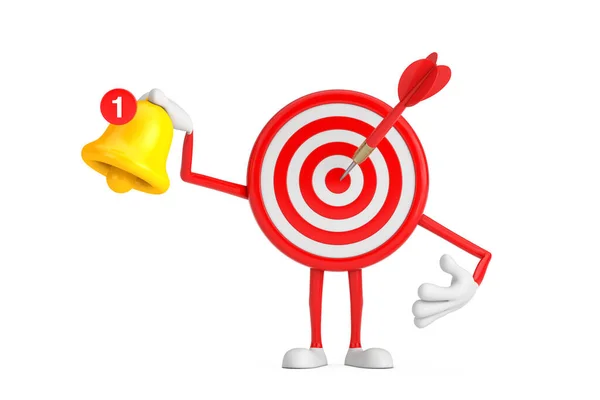 Archery Target Dart Center Cartoon Person Character Mascot Witn Cartoon — Stock Photo, Image