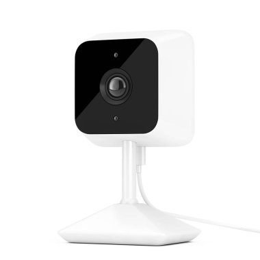 Beyaz arka planda Beyaz Modern Web Kamerası. 3d Hazırlama 