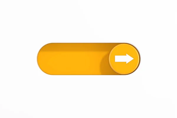 Amarelo Alternar Controle Deslizante Interruptor Com Seta Para Direita Ícone — Fotografia de Stock