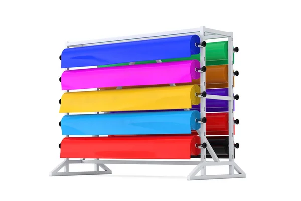 Multicolor Pvc Polythene Plastic Tape Rolls Foil Samples Shop Display — 스톡 사진