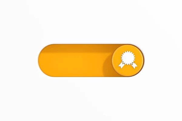 Deslizador Interruptor Palanca Amarillo Con Medalla Premio Insignia Certificada Rosette —  Fotos de Stock