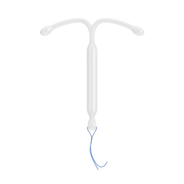 Geburtenkontrollkonzept Shape Iud Hormonal Intrauterine Device Auf Weißem Hintergrund Darstellung — Stockfoto