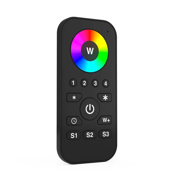 Infrared Remote Lighting Control for RGB Led Lamp or RGB Strip on a white background. 3d Rendering