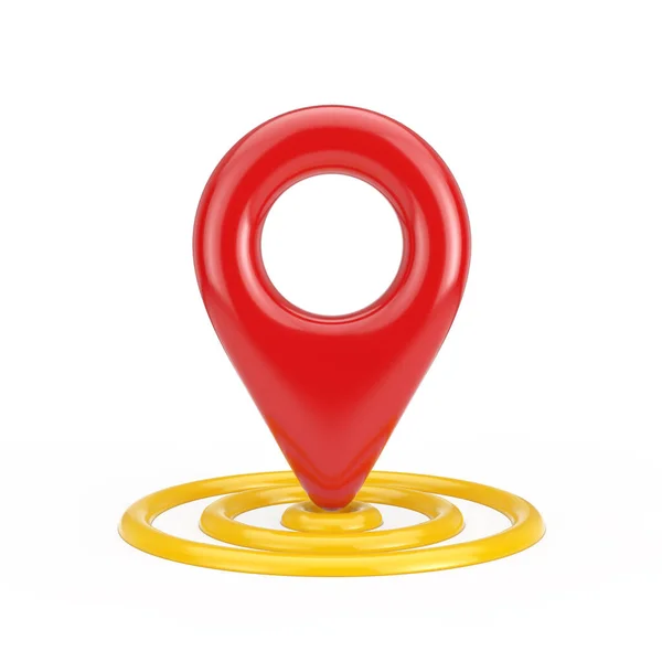 Tecknad Target Red Map Pointer Pin Vit Bakgrund Konvertering — Stockfoto