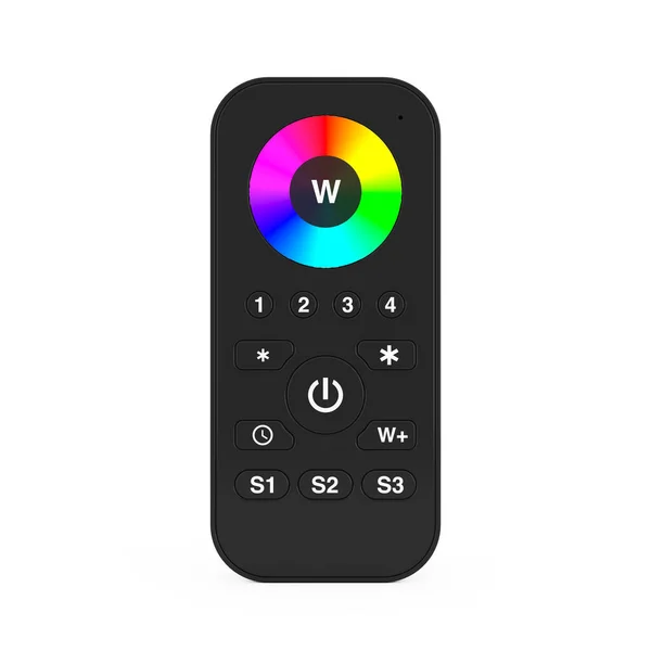 Infrared Remote Lighting Control for RGB Led Lamp or RGB Strip on a white background. 3d Rendering