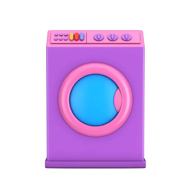 Abstract Cartoon Washing Machine Web Icon Sign White Background Rendering — Stock Photo, Image
