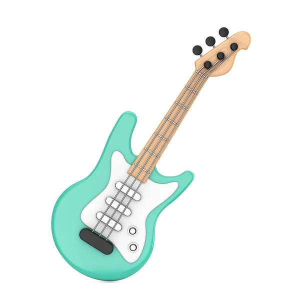 Abstract Cartoon Electric Guitar Web Icon Assine Fundo Branco Renderização — Fotografia de Stock