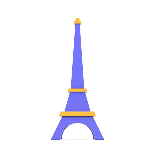 Paris Eiffel Tower Web Ikona Znamení Bílém Pozadí Vykreslování — Stock fotografie